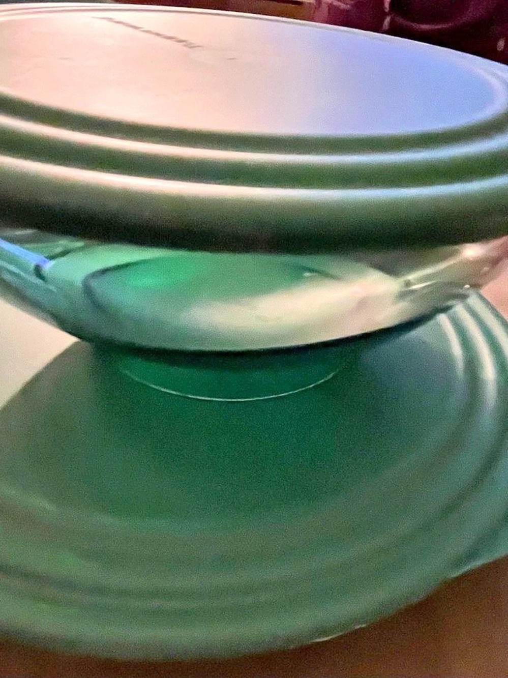 Tupperware Impressions Green Serving Bowls